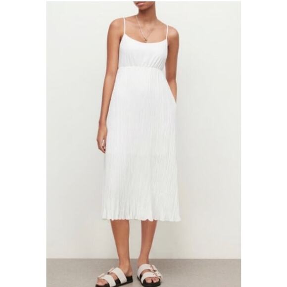 AllSaints Dresses & Skirts - AllSaints Laze Sleeveless Slip Dress White Size XS  Crinkle Pleated
